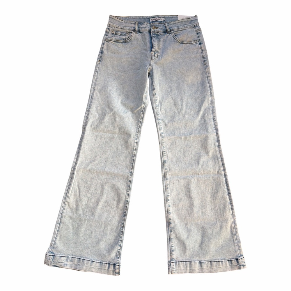 RANCH DRESSN SIGNATURE LIGHT WASH TROUSER SIZE LARGE 12 MIDRISE STRETCH NWT - Picture 1 of 5